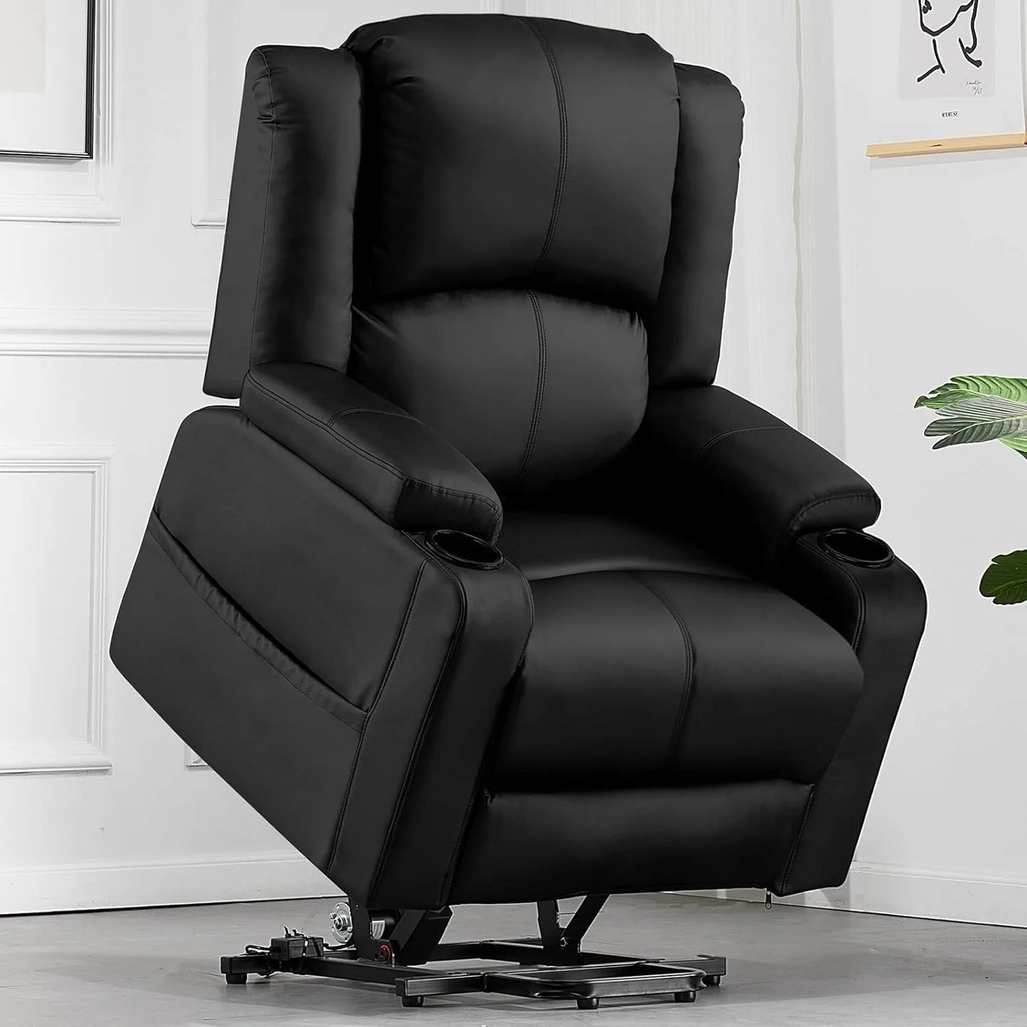 COMHOMA Elektrische Sta-op Fauteuil met Massage & Relaxfunctie