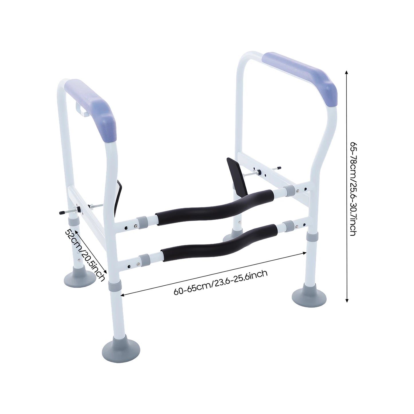 Toilet Veiligheidsbeugels – Vrijstaand Toiletframe met Armleuningen (Verstelbaar)