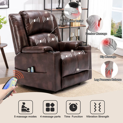 COMHOMA Elektrische Sta-op Fauteuil met Massage & Relaxfunctie