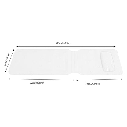 Alle afmetingen van de badmat in centimeters 