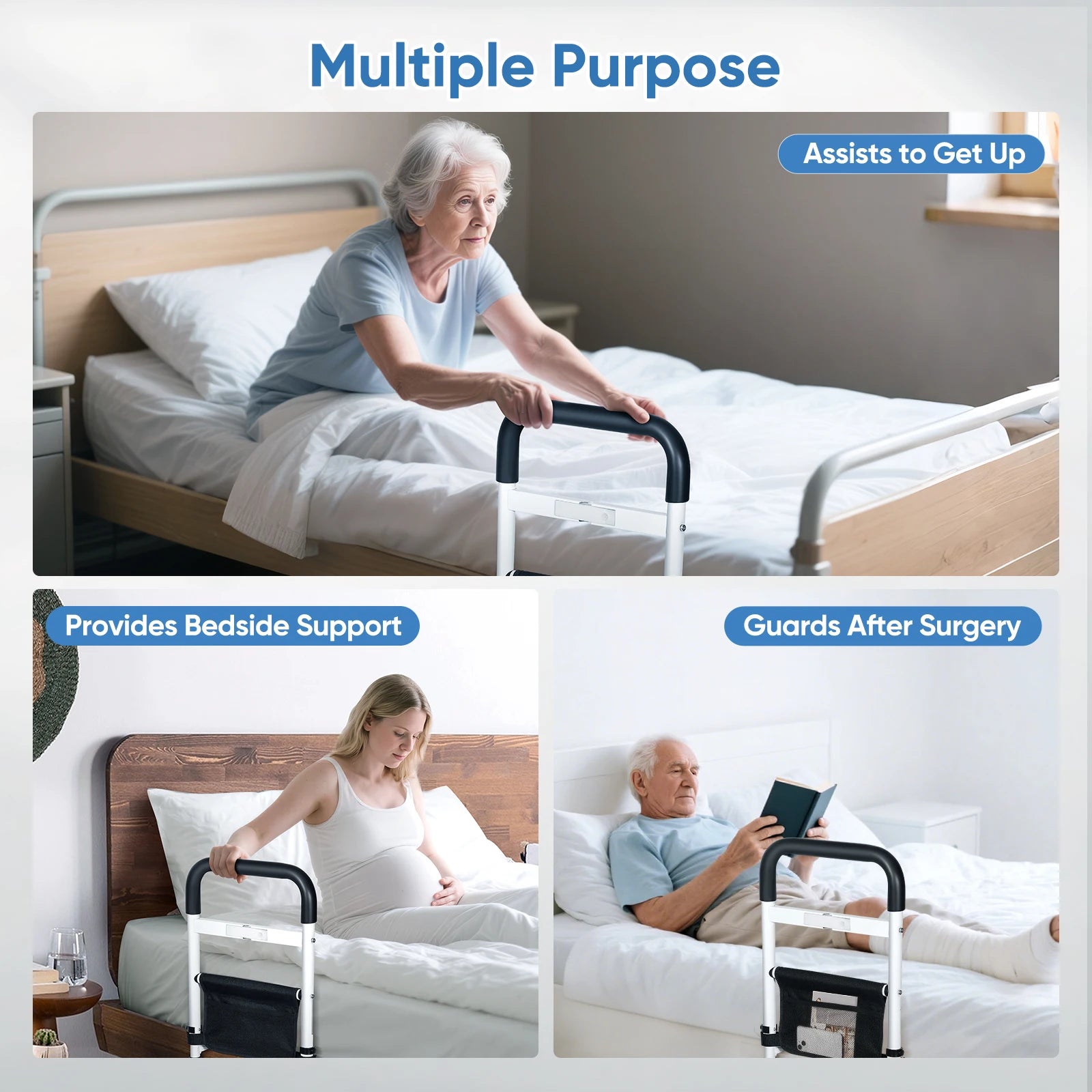 Verschillende personen gebruiken de bedrail