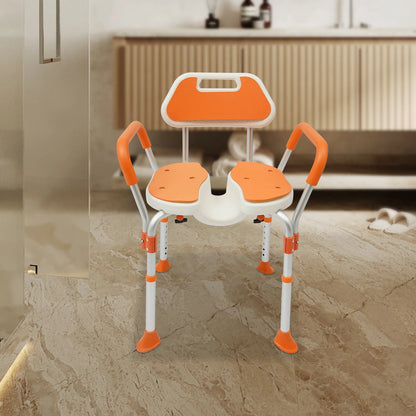 Douchestoel op marmeren grond