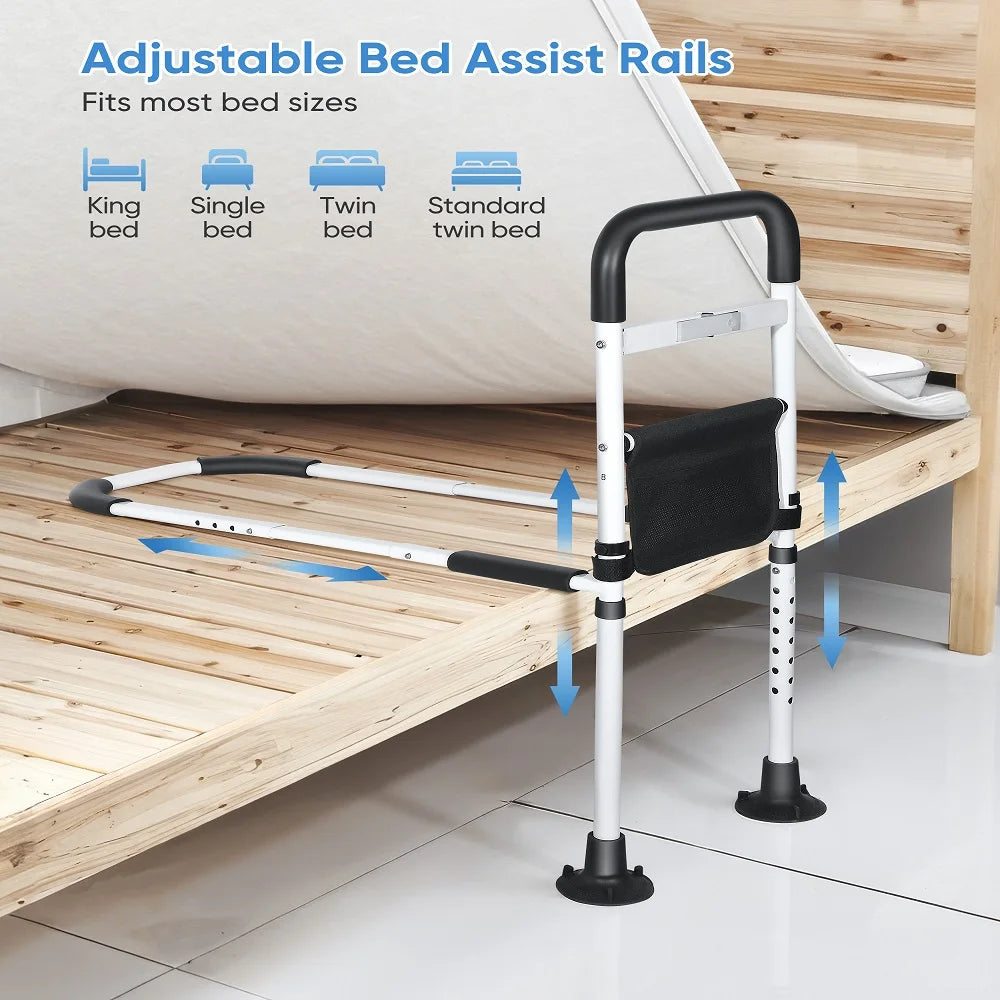 Aangegeven hoe de bedrail te gebruiken 