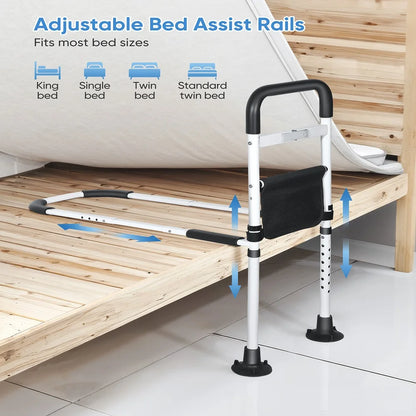 Aangegeven hoe de bedrail te gebruiken 