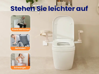 Toiletveiligheidsrails met Opvouwbare Handgrepen | Extra Steun bij Opstaan