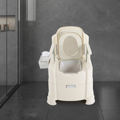 Draagbare toiletstoel met nachtlamp en zachte zitting – comfortabel en veilig voor thuis