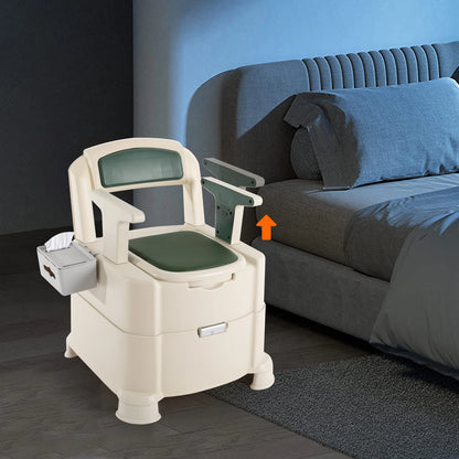 Draagbare toiletstoel met nachtlamp en zachte zitting – comfortabel en veilig voor thuis