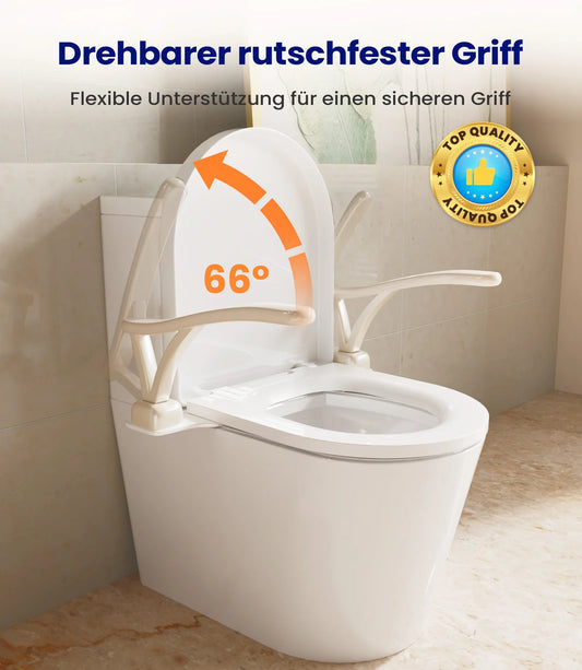 Toiletveiligheidsrails met Opvouwbare Handgrepen | Extra Steun bij Opstaan