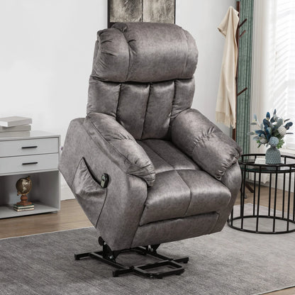 HOMCOM Elektrische Sta-op Fauteuil met Relaxfunctie – Grijs