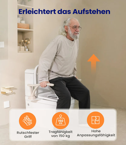 Toiletveiligheidsrails met Opvouwbare Handgrepen | Extra Steun bij Opstaan
