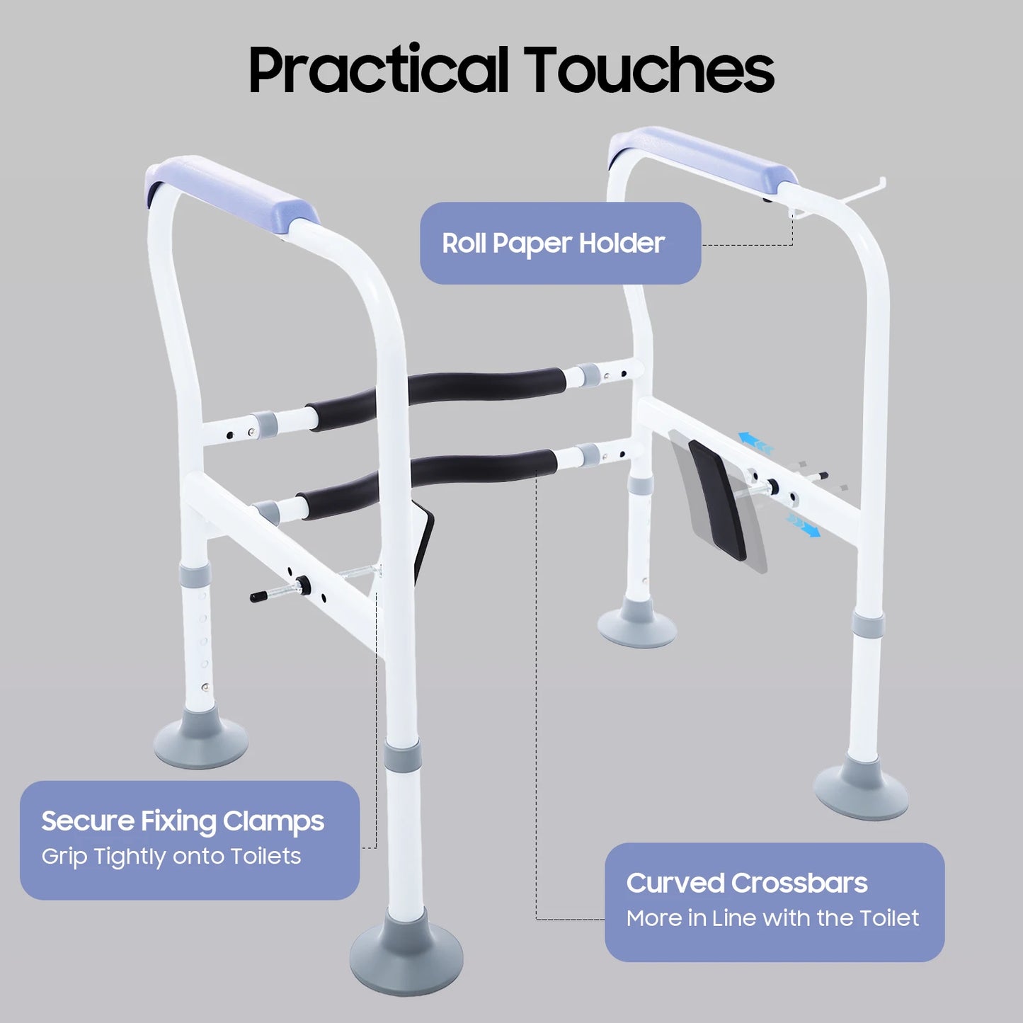 Steunen bij het toilet