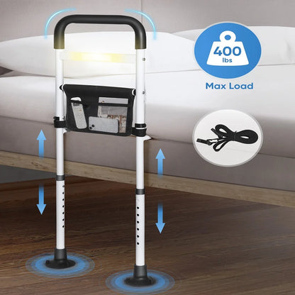 Er wordt laten zien dat de bedrail langer en korter kan worden 